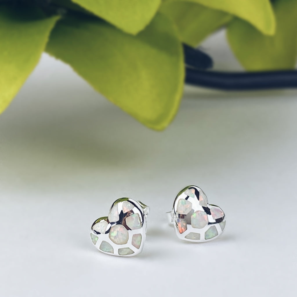 Honeycomb Heart Earrings - SE5794
