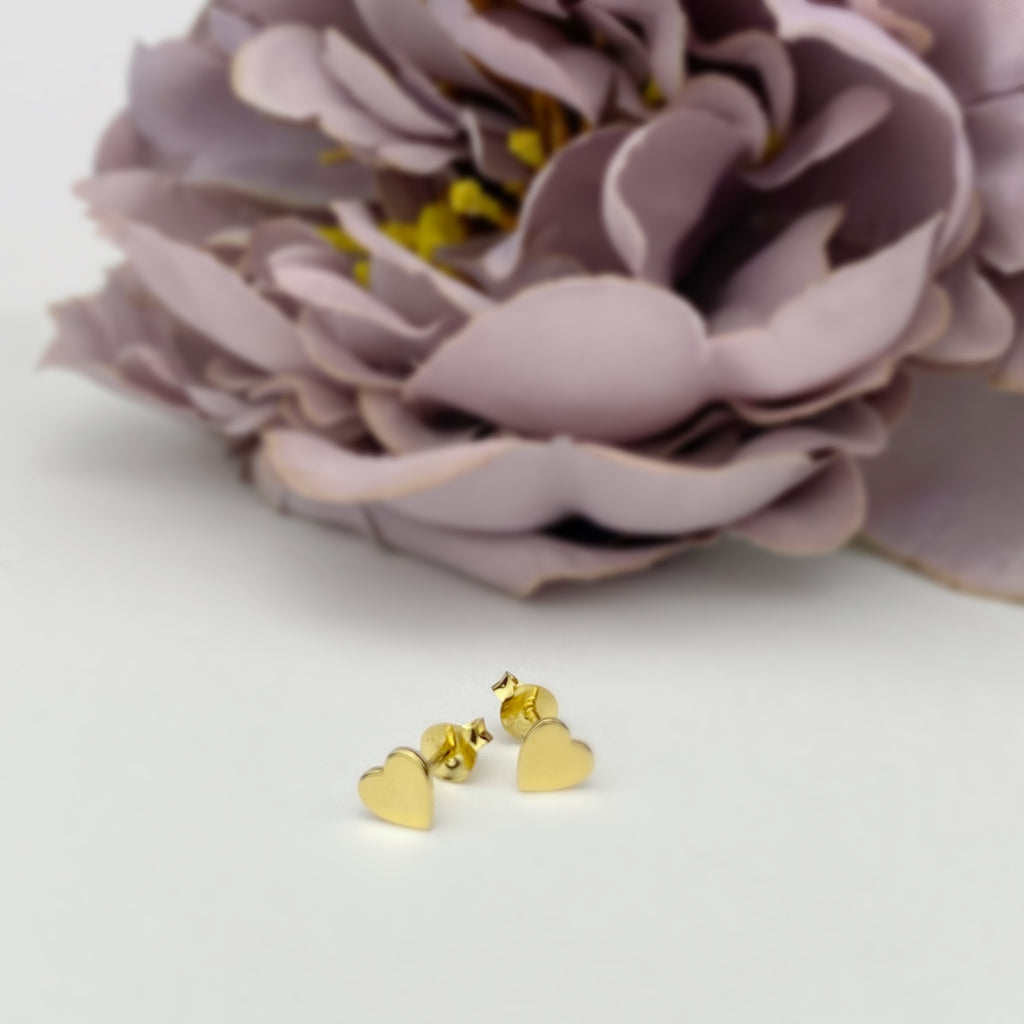 Heart Of Gold Stud Earrings - VE598