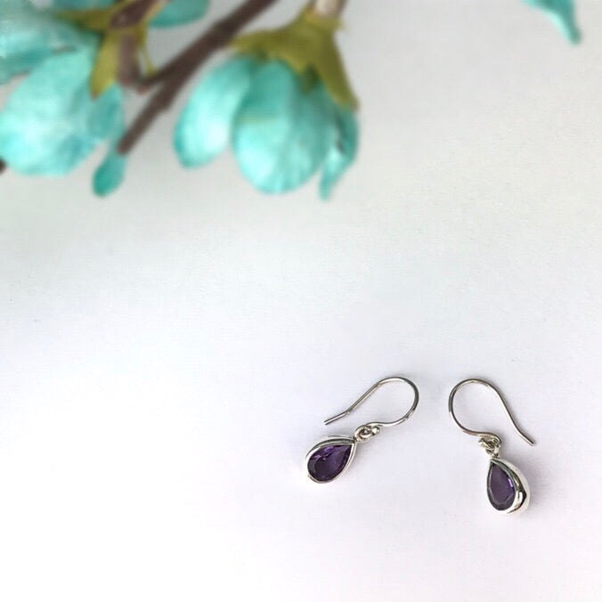 Purple Petal Earrings - VE451