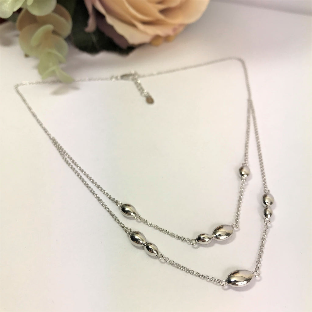 Silver Pebble Necklace - SCHN951