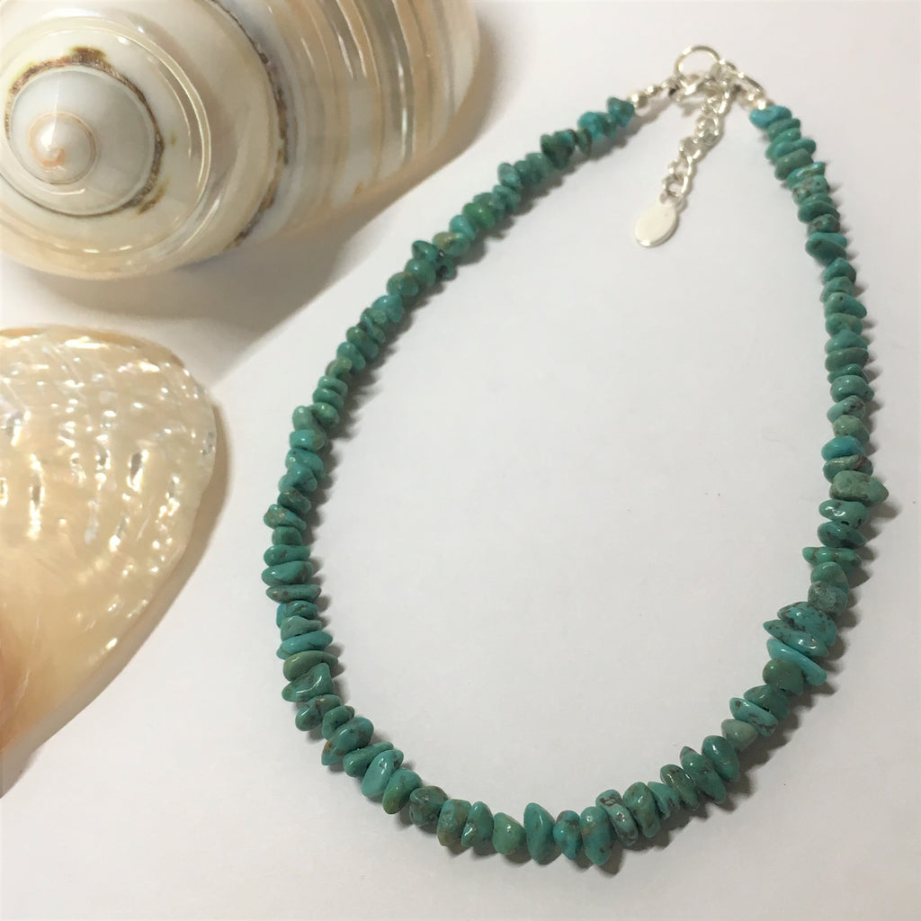 Turquoise Pebble Anklet - VANK103